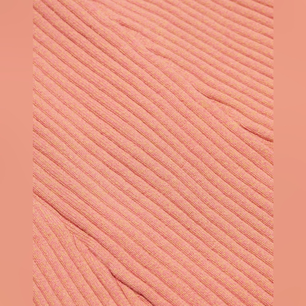 NWT Anna Quan Galina Rib-Knit Halter Midi Dress in Watermelon Size 8 - Picture 4 of 10